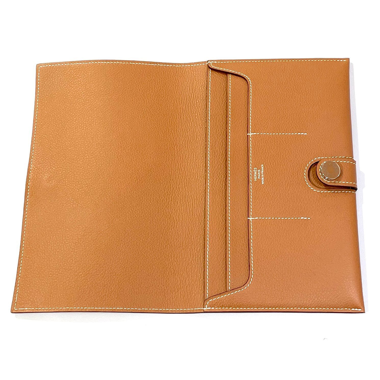 全新HERMES 卡片套 金棕色/山羊皮 Porte-cartes R.M.S #BRAND NEW #香榭站正品