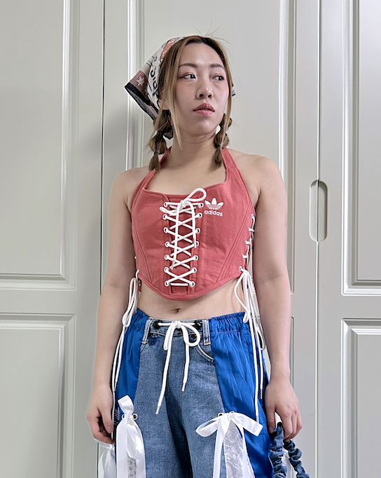 【現貨】 JUST ME - 泰國Ramake 綁帶設計橙紅色馬甲