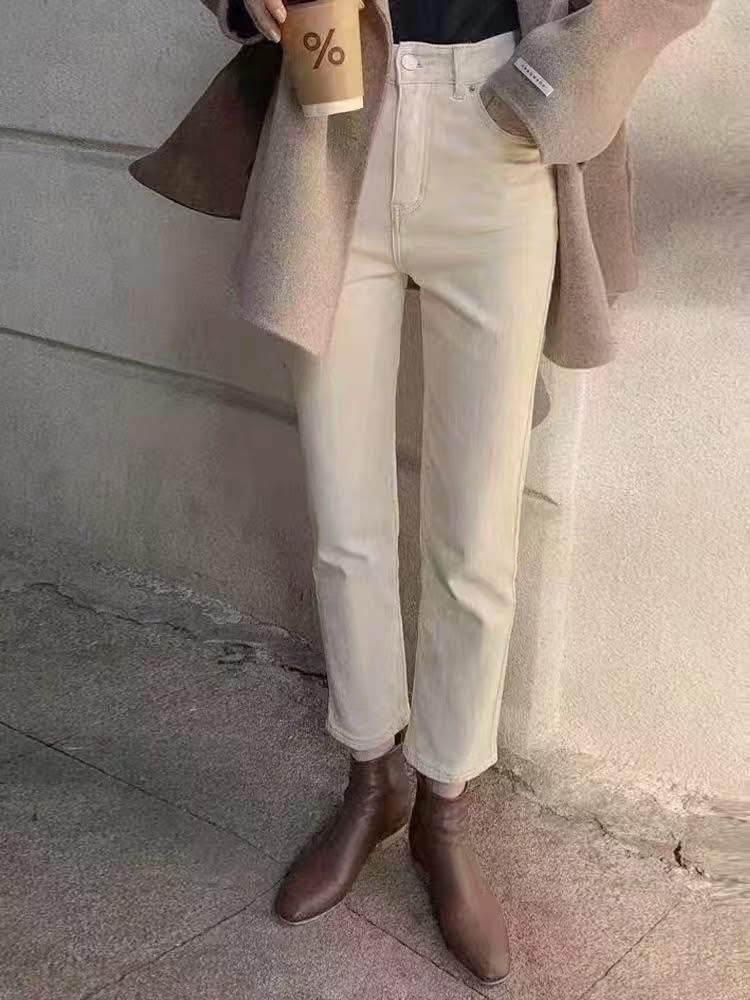 【顯瘦修身的小直筒牛仔褲】（現貨）