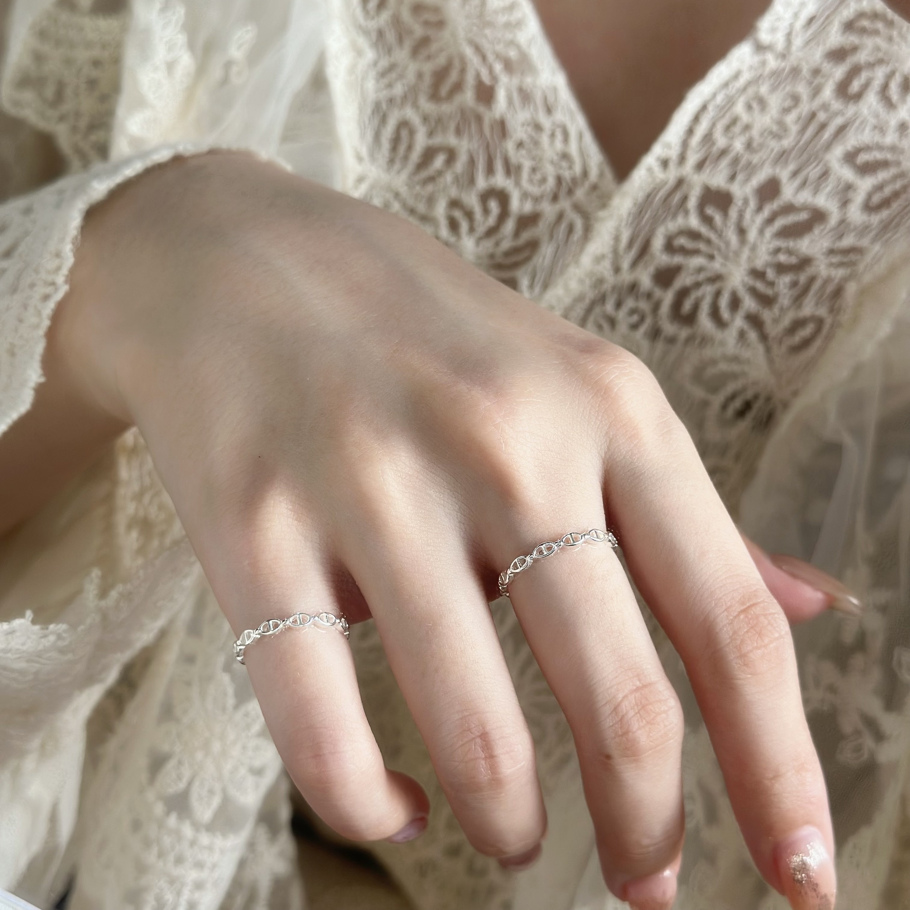 平常．素面豬鼻純銀戒指