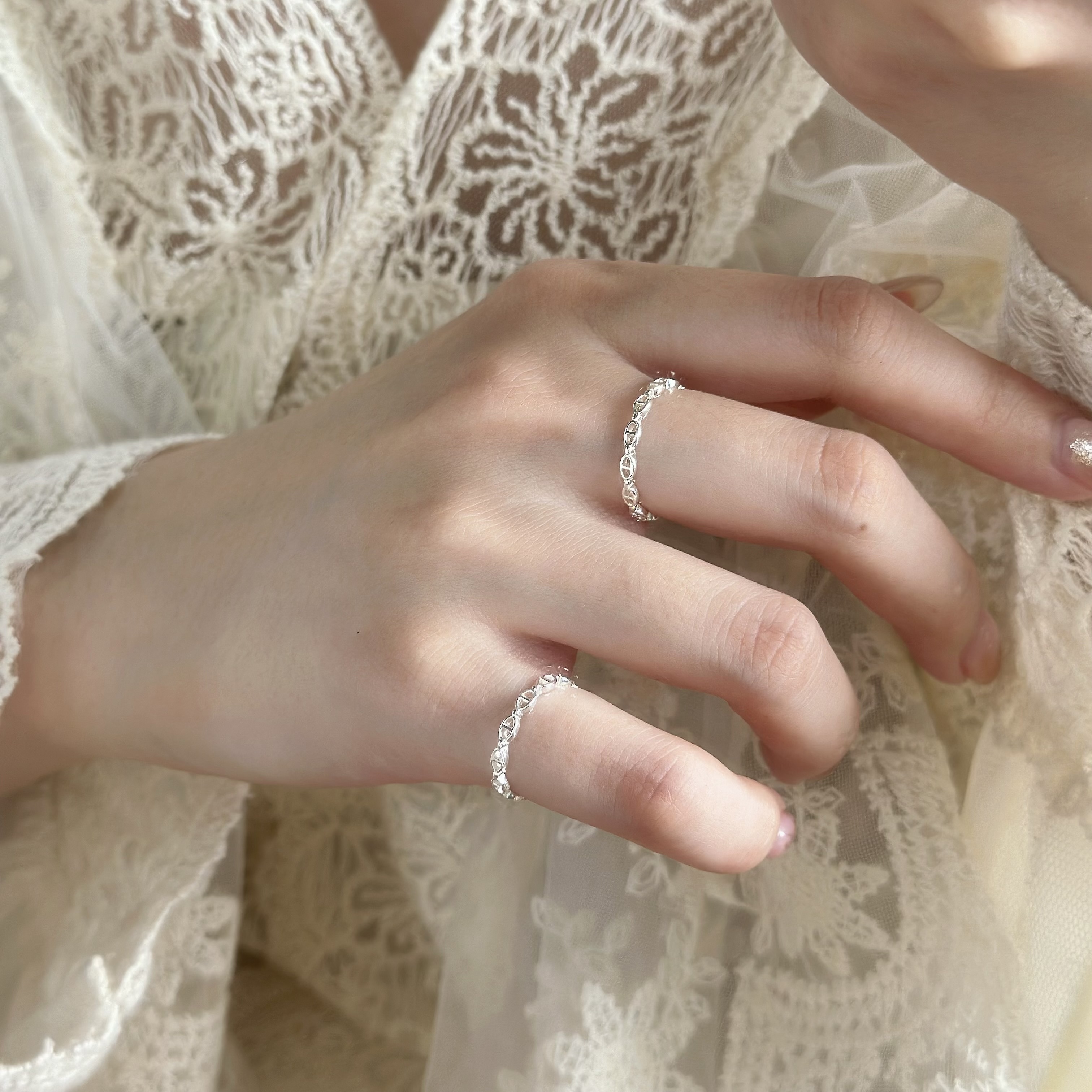 平常．素面豬鼻純銀戒指