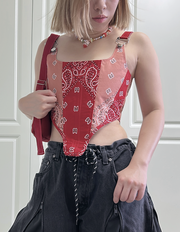 【現貨】JUST ME - 泰國Ramake 雙色腰果花馬甲 JMCT_036