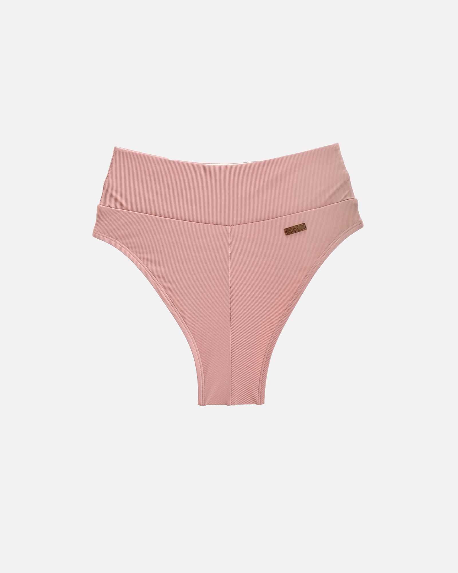 【羅紋煙粉】HWm 高腰蜜挖臀泳褲