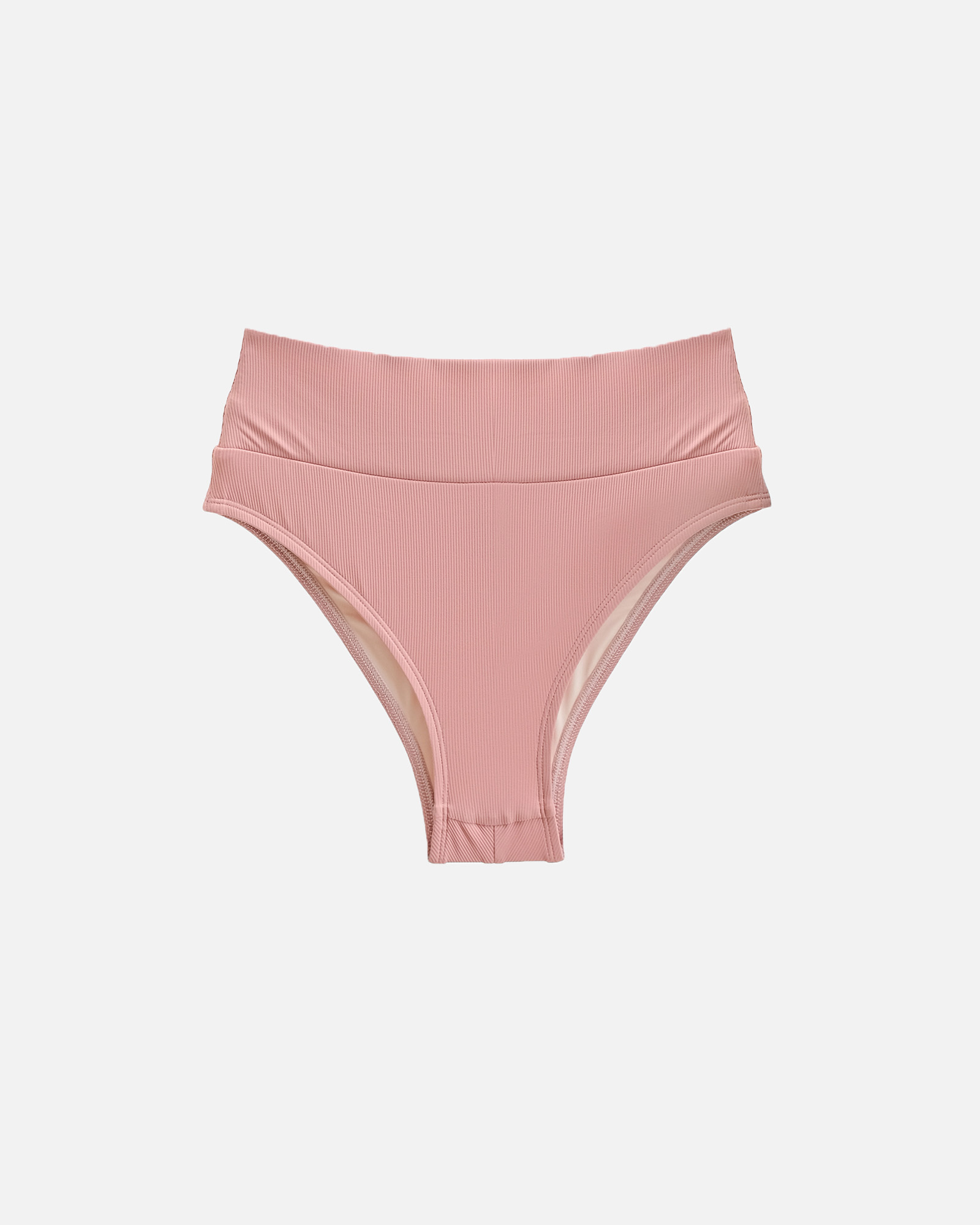 【羅紋煙粉】HWm 高腰蜜挖臀泳褲