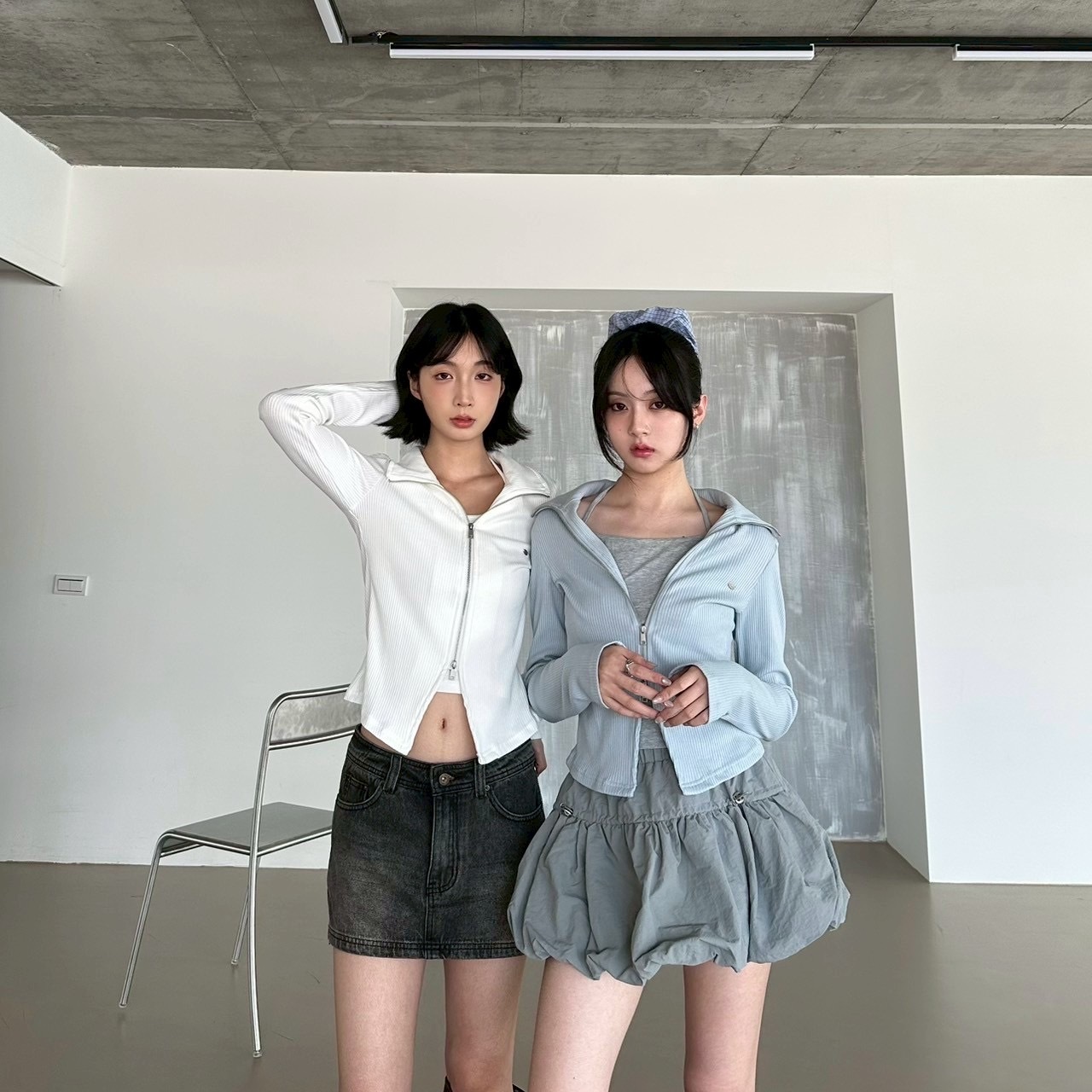 溫柔日常翻領拉鍊長袖