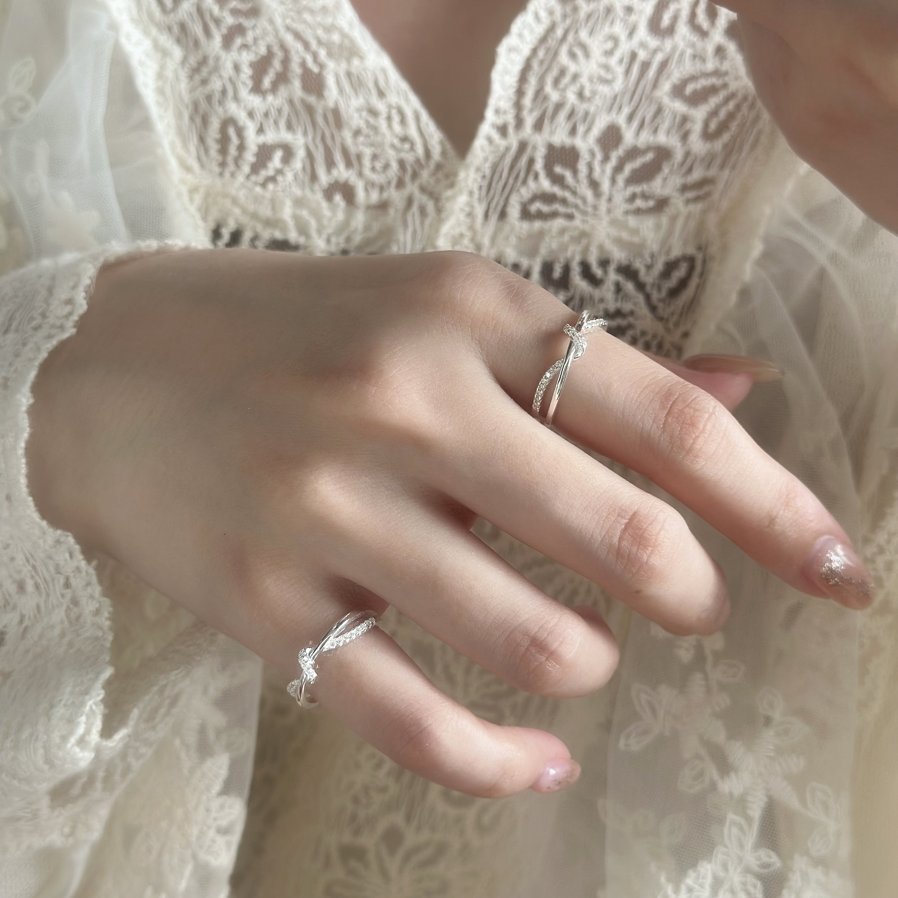 M69夢境．排鑽繞線純銀戒指