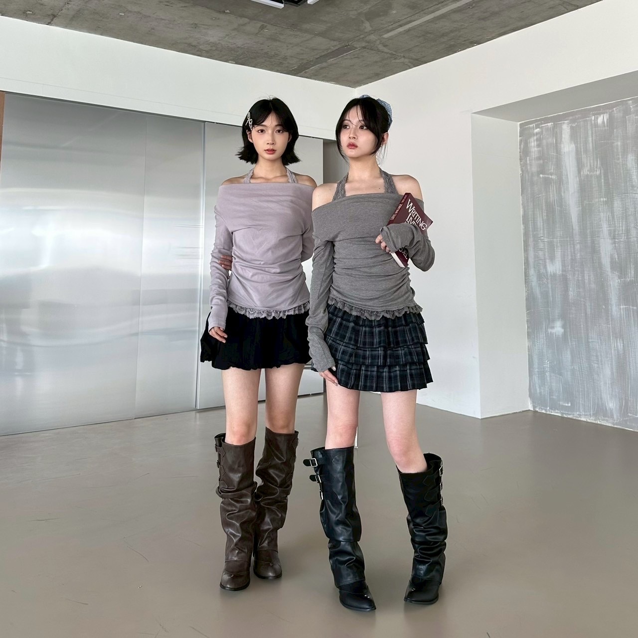 浪漫蕾絲內搭抓褶上衣