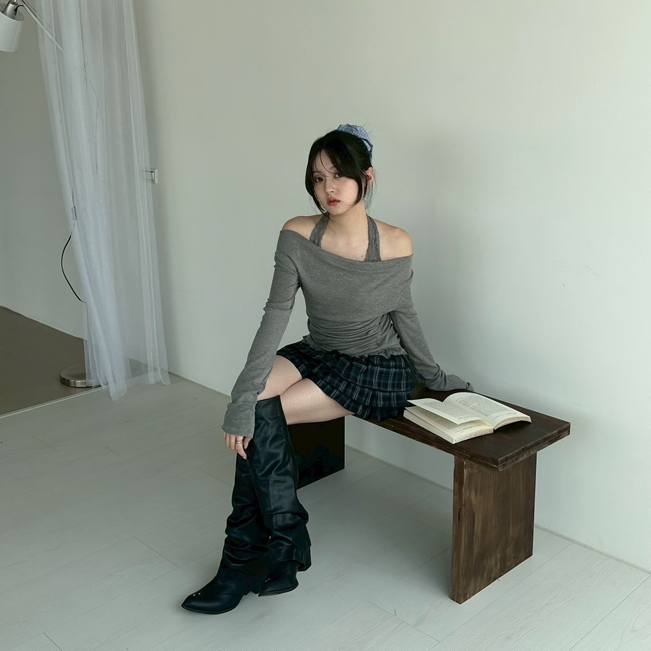 浪漫蕾絲內搭抓褶上衣