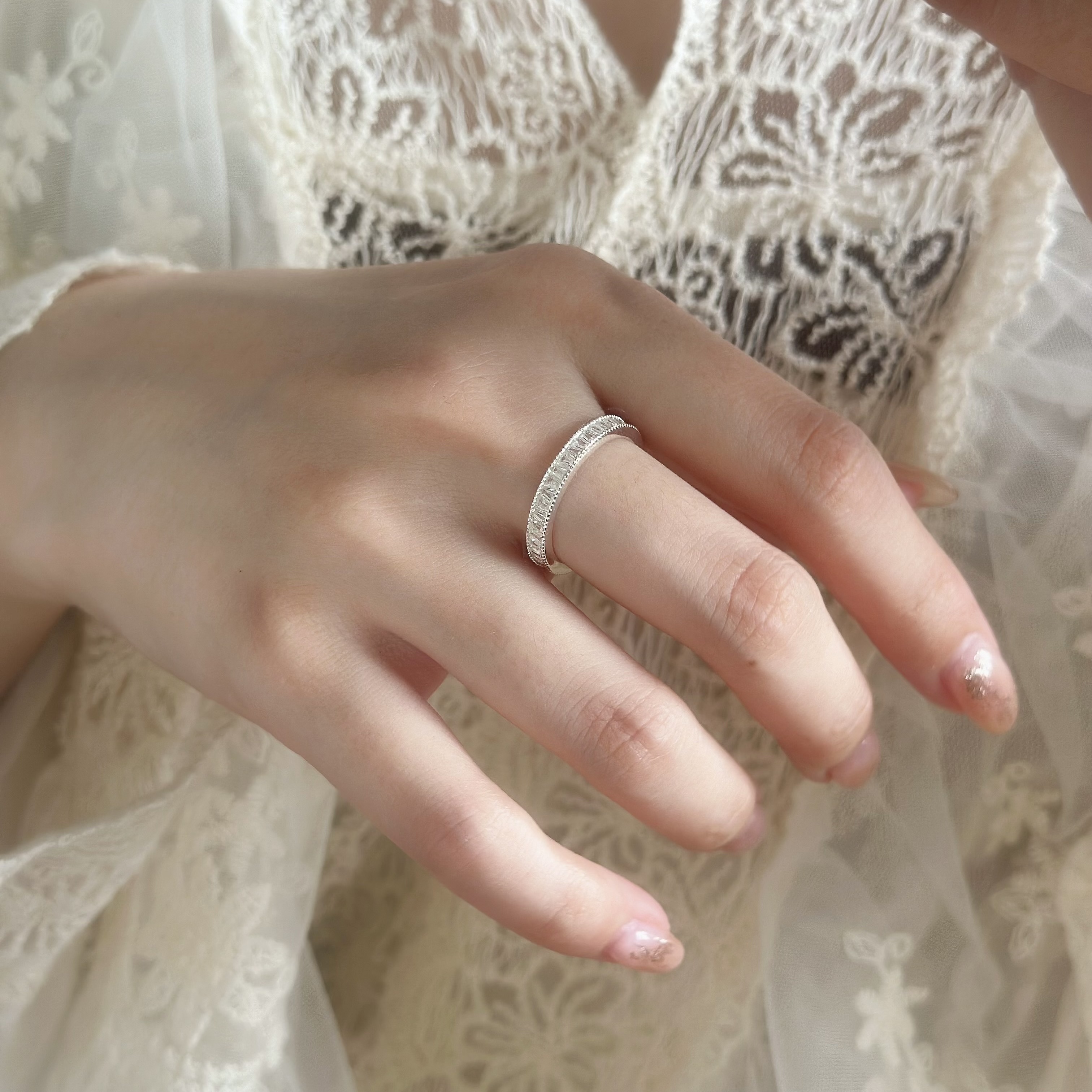 C07璀璨鋯石純銀戒指