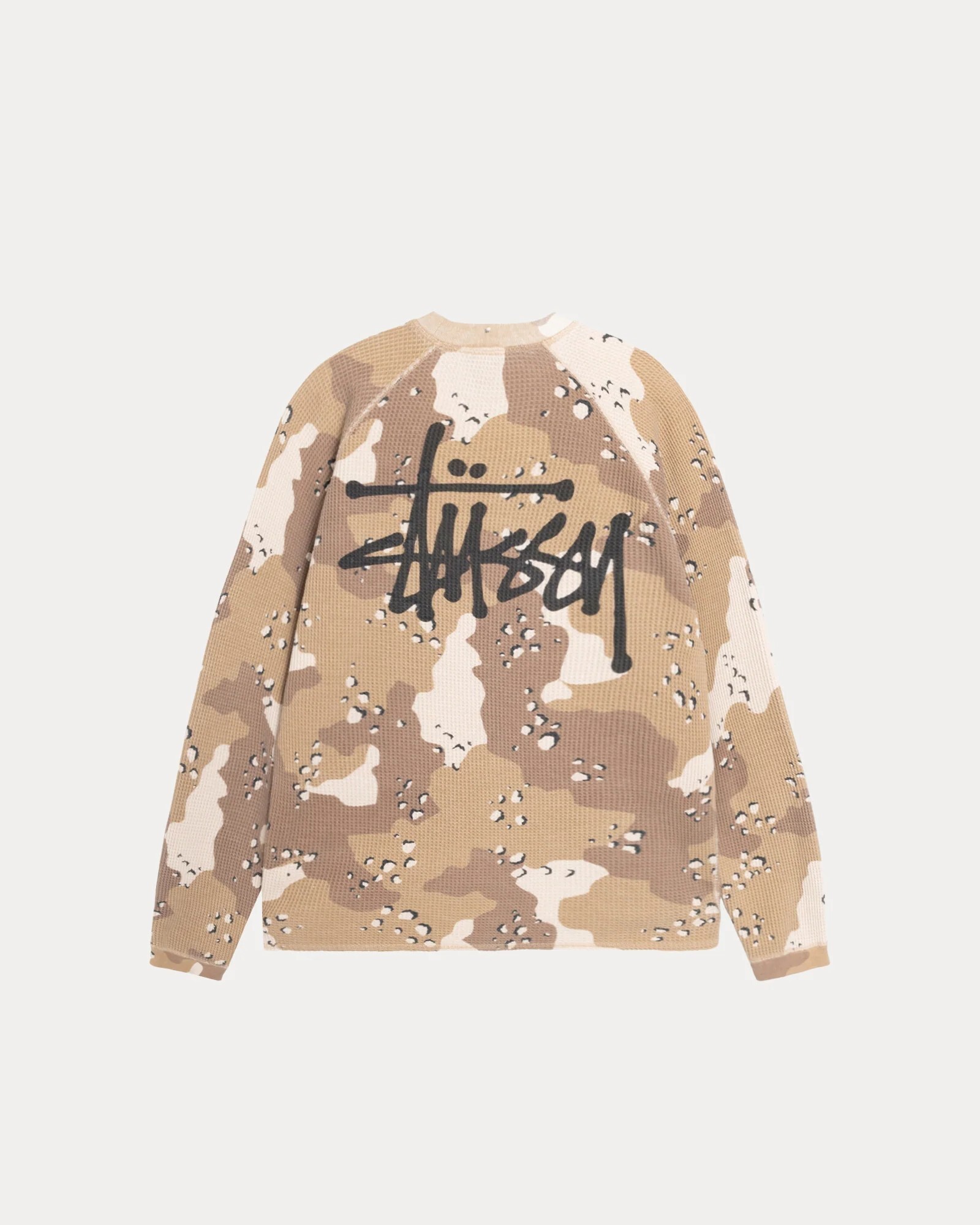 Stussy 華夫格水洗長袖 THERMAL 迷彩系列