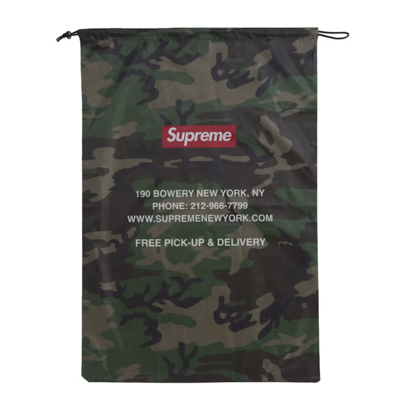 -(C06)-SUPREME LAUNDRY DRAWSTRING BAG  BOGO FW25 迷彩 束口袋 開季 小物
