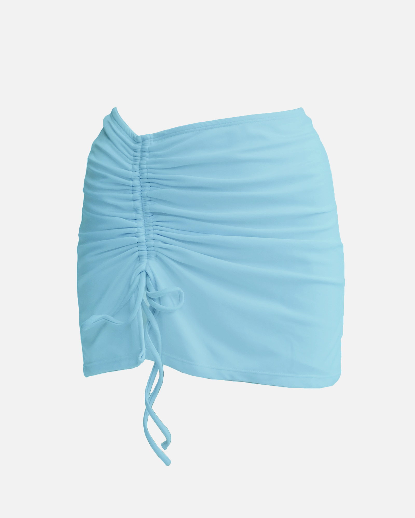 【羅紋夏天藍】Aura 開衩抽繩外罩泳裙