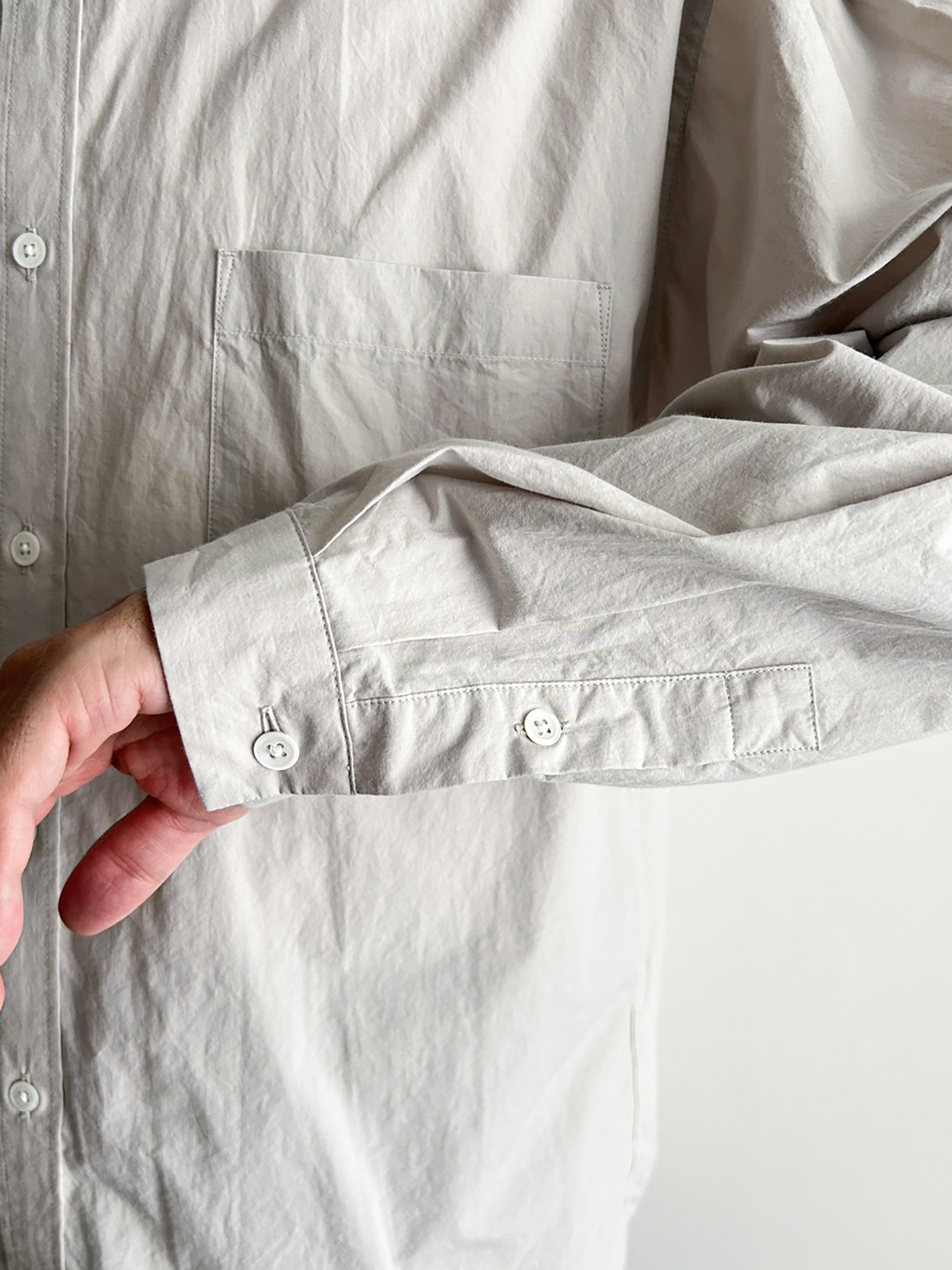 ATON Suvin Broad Washed Shirt