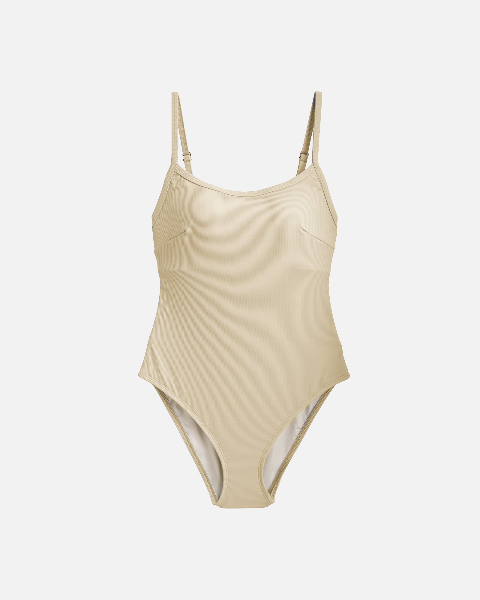 【羅紋漠色】BUNA 細肩美胸包臀連身泳裝