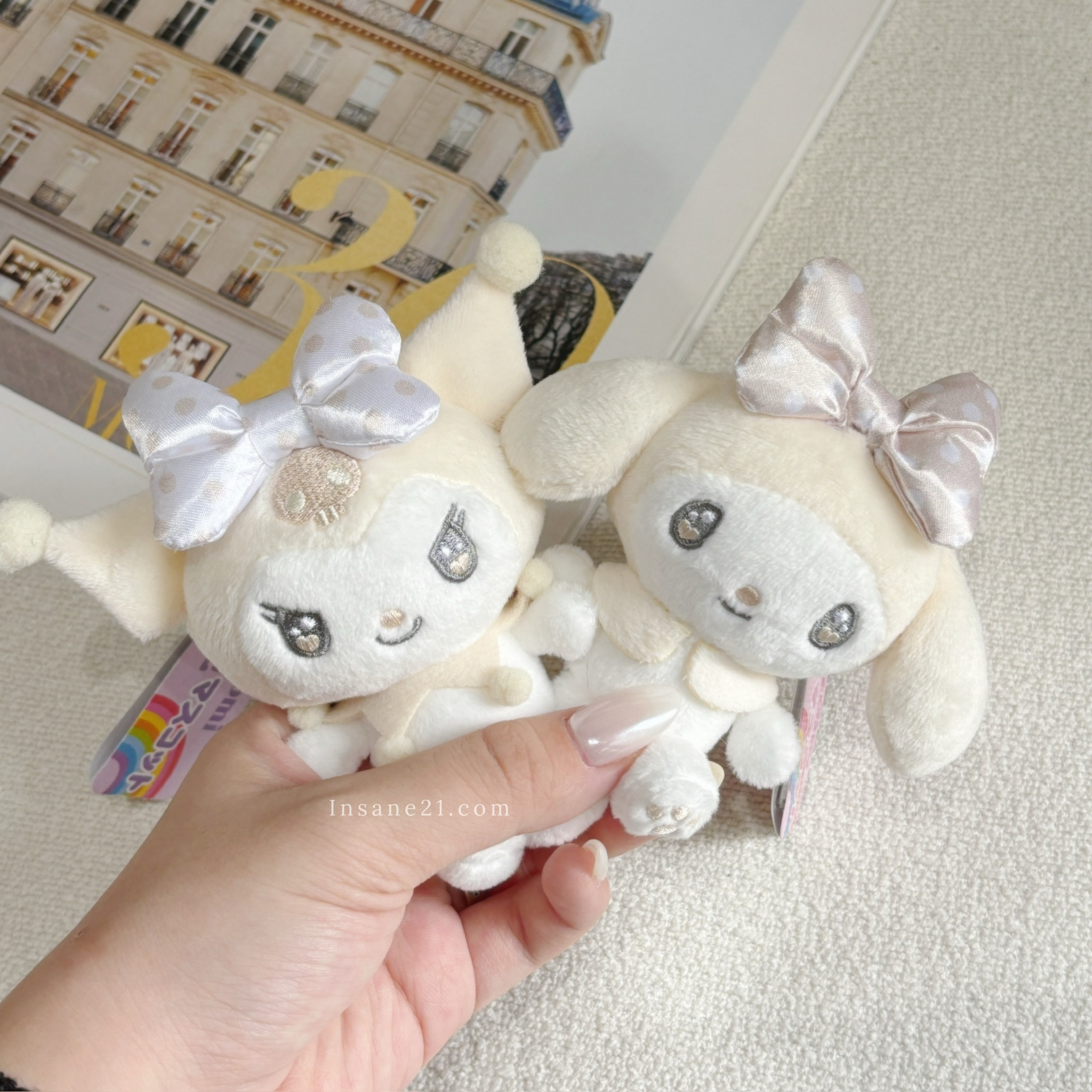 SANRIO 三麗鷗 米色系列吊飾 酷洛米 美樂蒂 絨毛吊飾