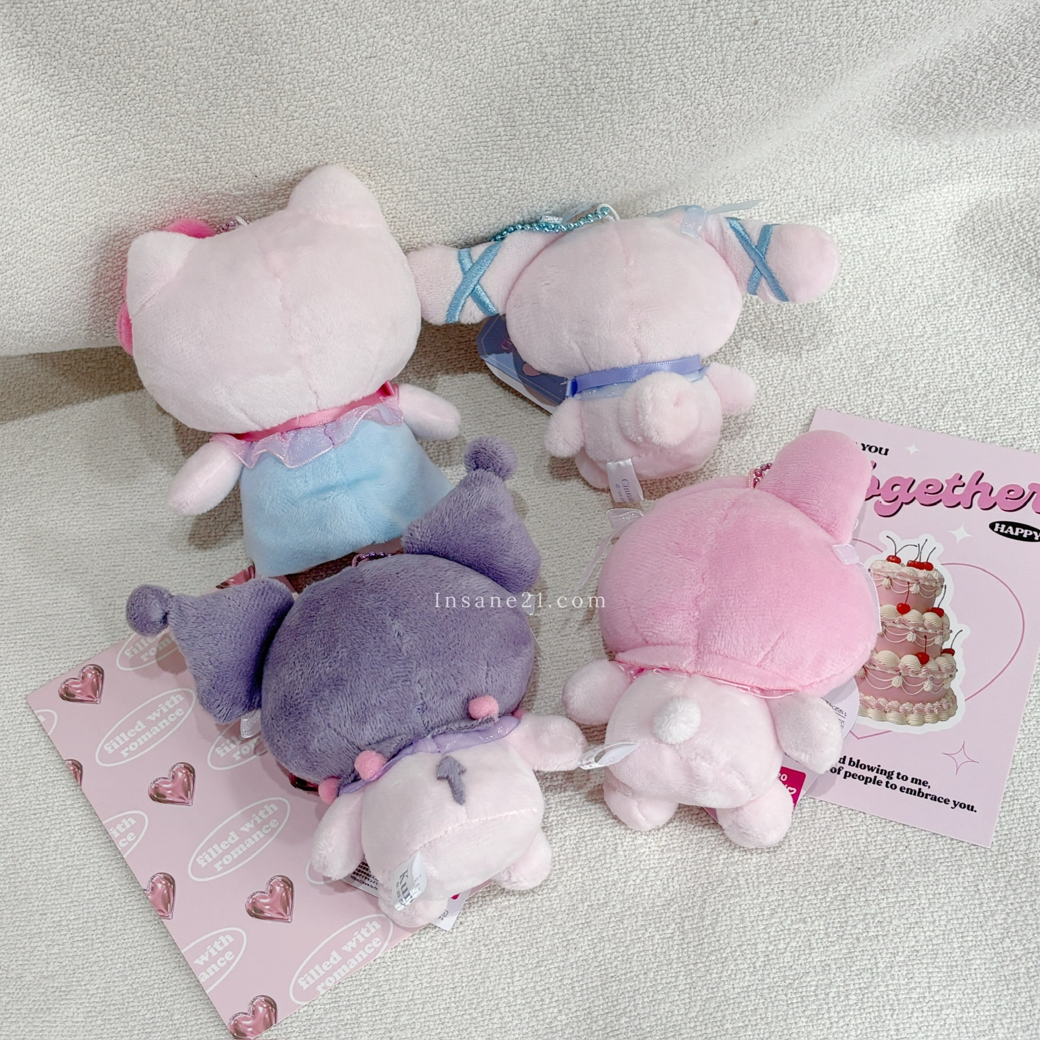 SANRIO 三麗鷗 芭蕾風坐姿吊飾 粉色 絨毛吊飾