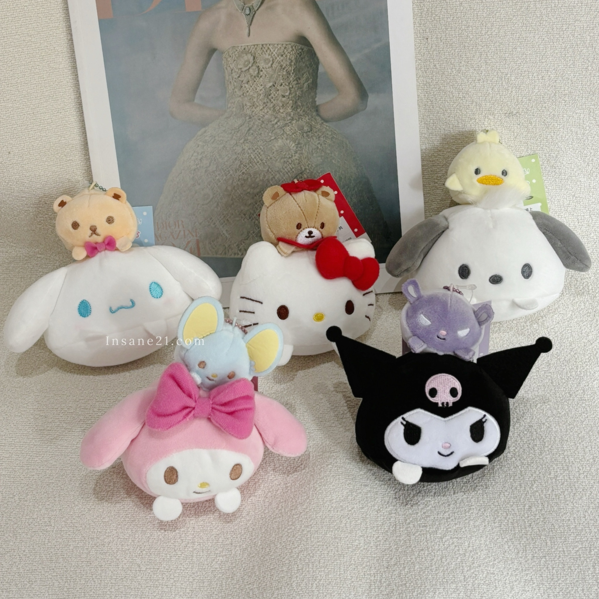 三麗鷗 SANRIO 大頭 頭上好朋友  絨毛吊飾 卡哇依 共五款