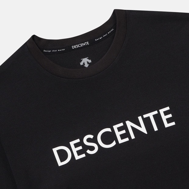 DESCENTE 迪桑特 經典 小LOGO 長袖 黑色
