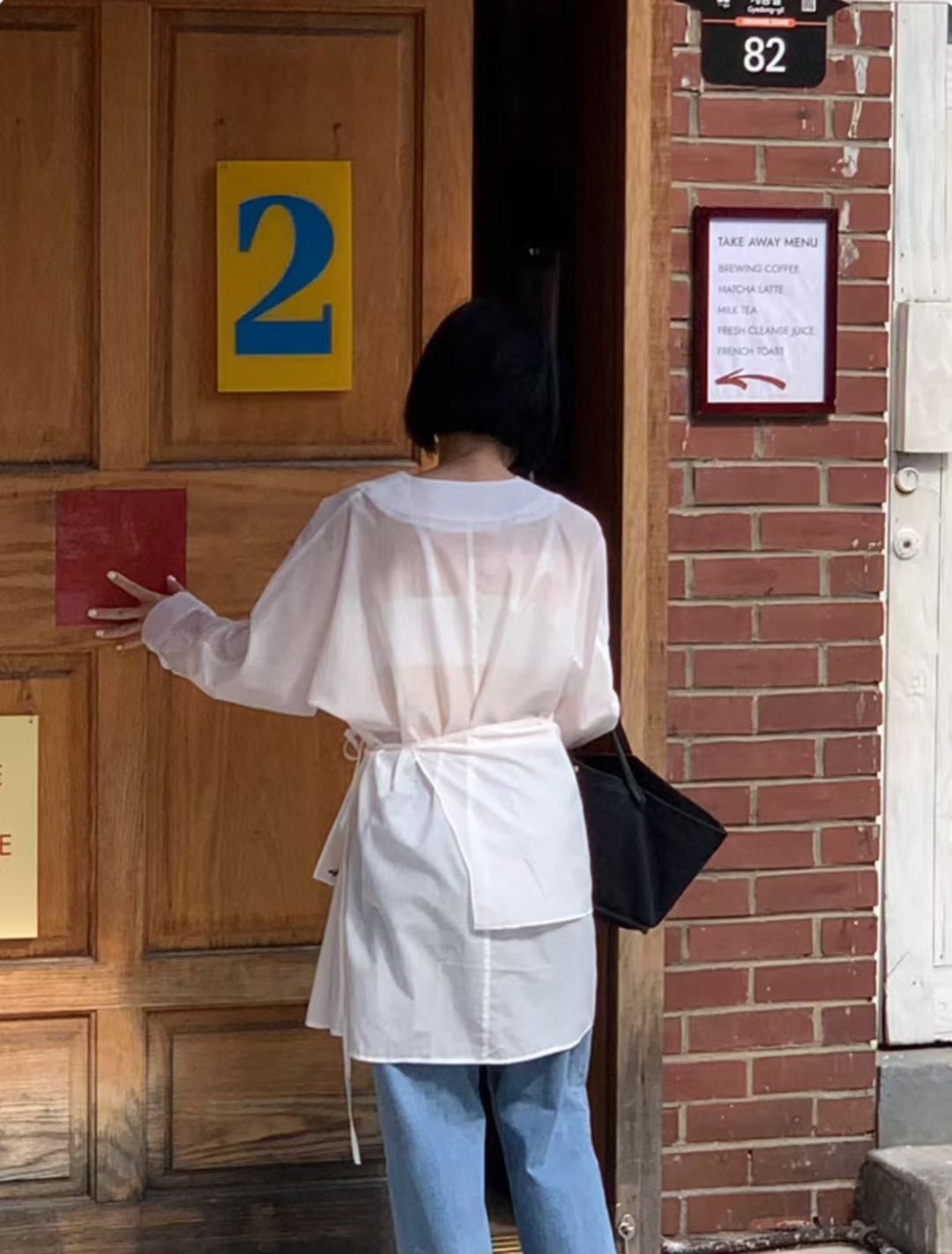 (飯店選品/下)改良式和服層次綁帶衣/白衣+白兜