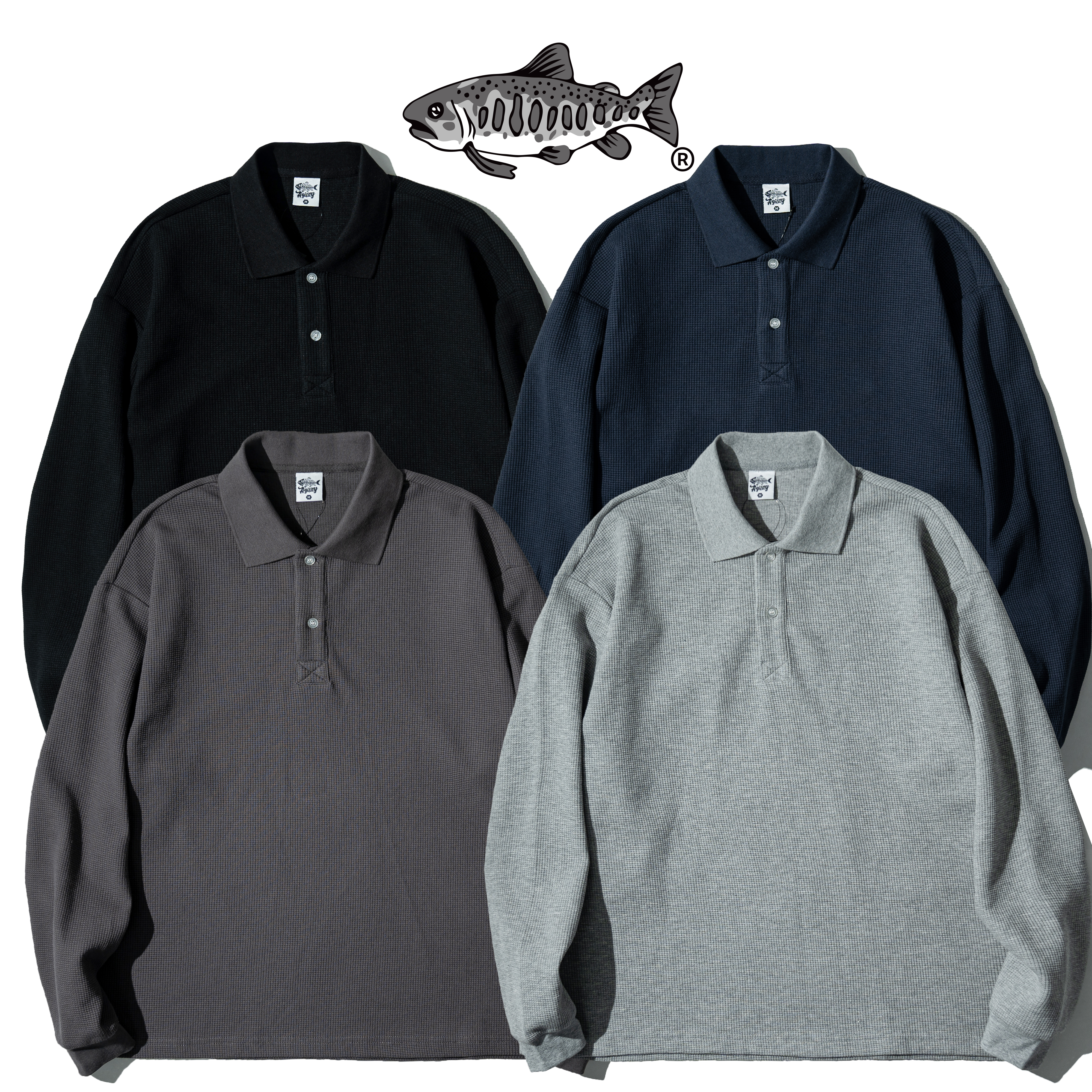 AGILITY Waffle-Knit Polo LS Shirt 華夫格 長袖Polo衫 [WFL]