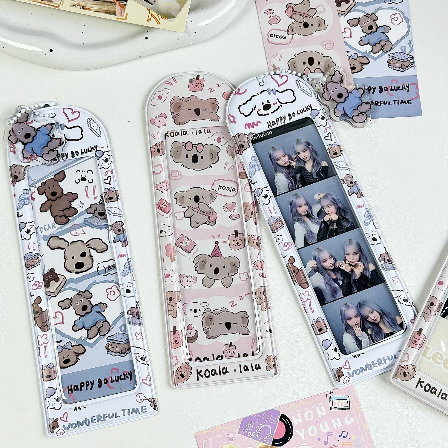 Koala & Doodle Puppy Four-Pocket Card Holder