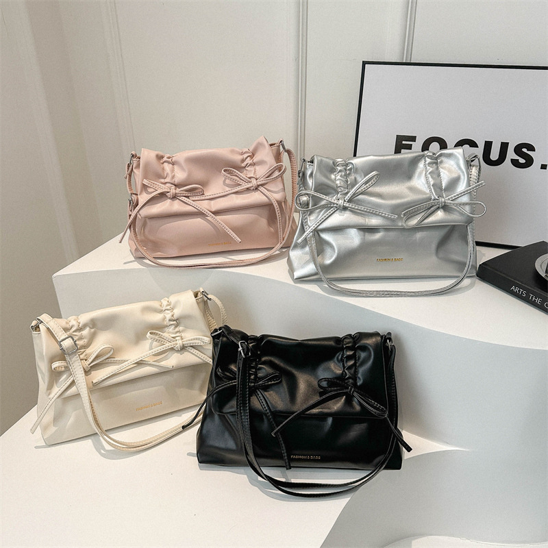Casual Bow Large-Capacity Shoulder & Crossbody Bag