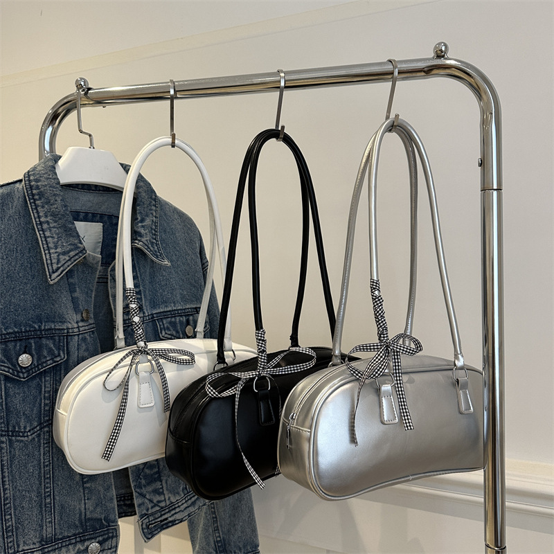 Ballet-Style Bow Underarm Handbag