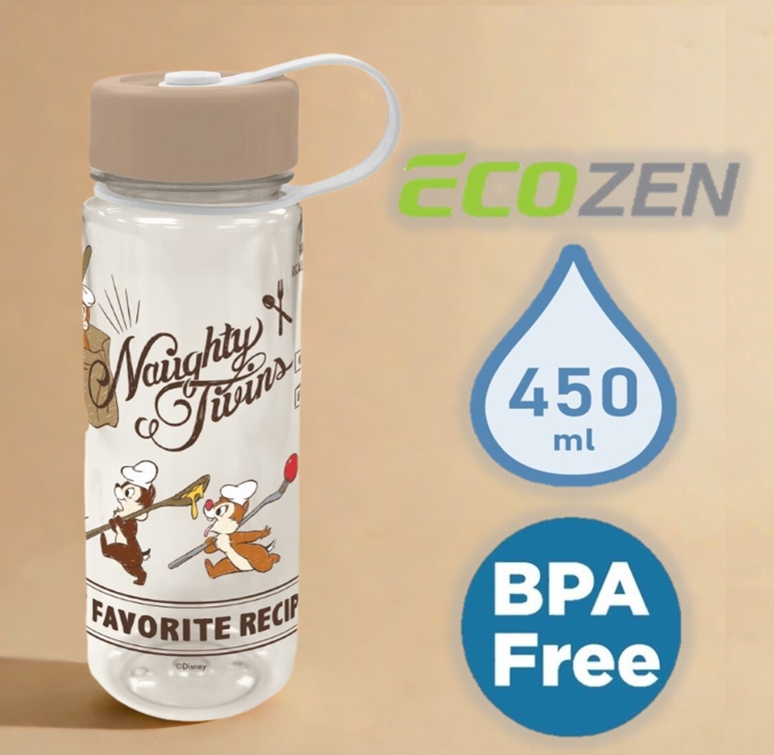 迪士尼 鋼牙與大鼻 |便攜式運動水樽(450ml)