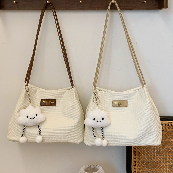 Minimalist Shoulder Bucket Bag ( No keychain)