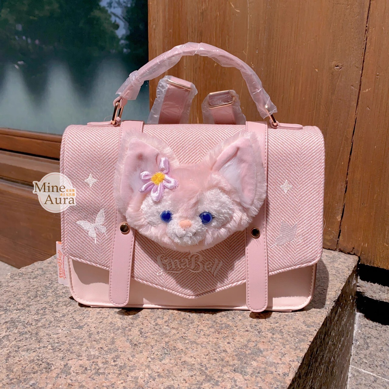 玲娜貝兒 LinaBell 絨毛 大頭造型 掀蓋設計 後背包 -上海迪士尼樂園