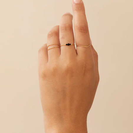 1YA0326-016 [YAY PARIS] Chevron Ring Gold #23AHC-100cvec100 (EU)