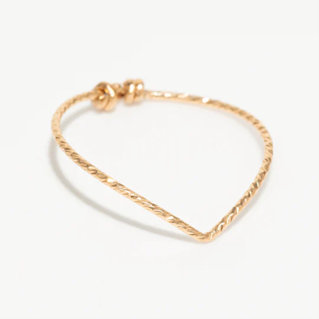 1YA0326-016 [YAY PARIS] Chevron Ring Gold #23AHC-100cvec100 (EU)