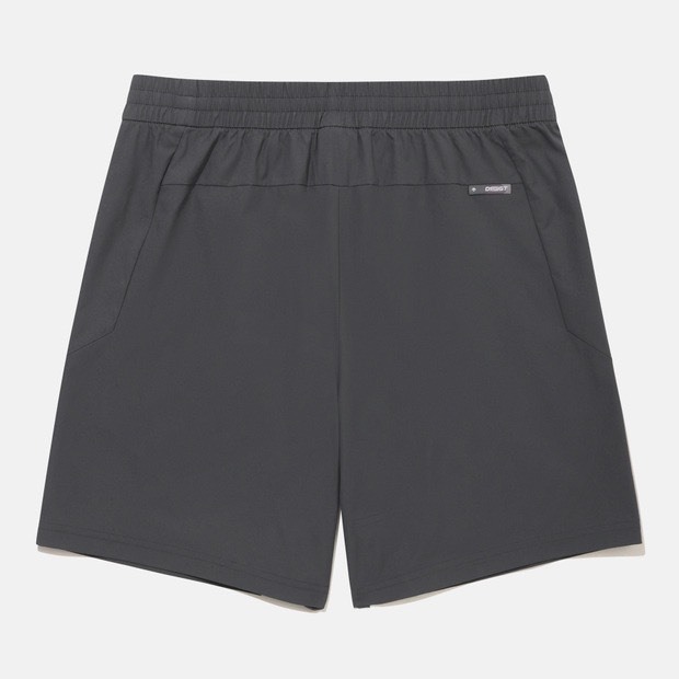 DESCENTE 迪桑特 經典 小LOGO 機能短褲 鐵灰色