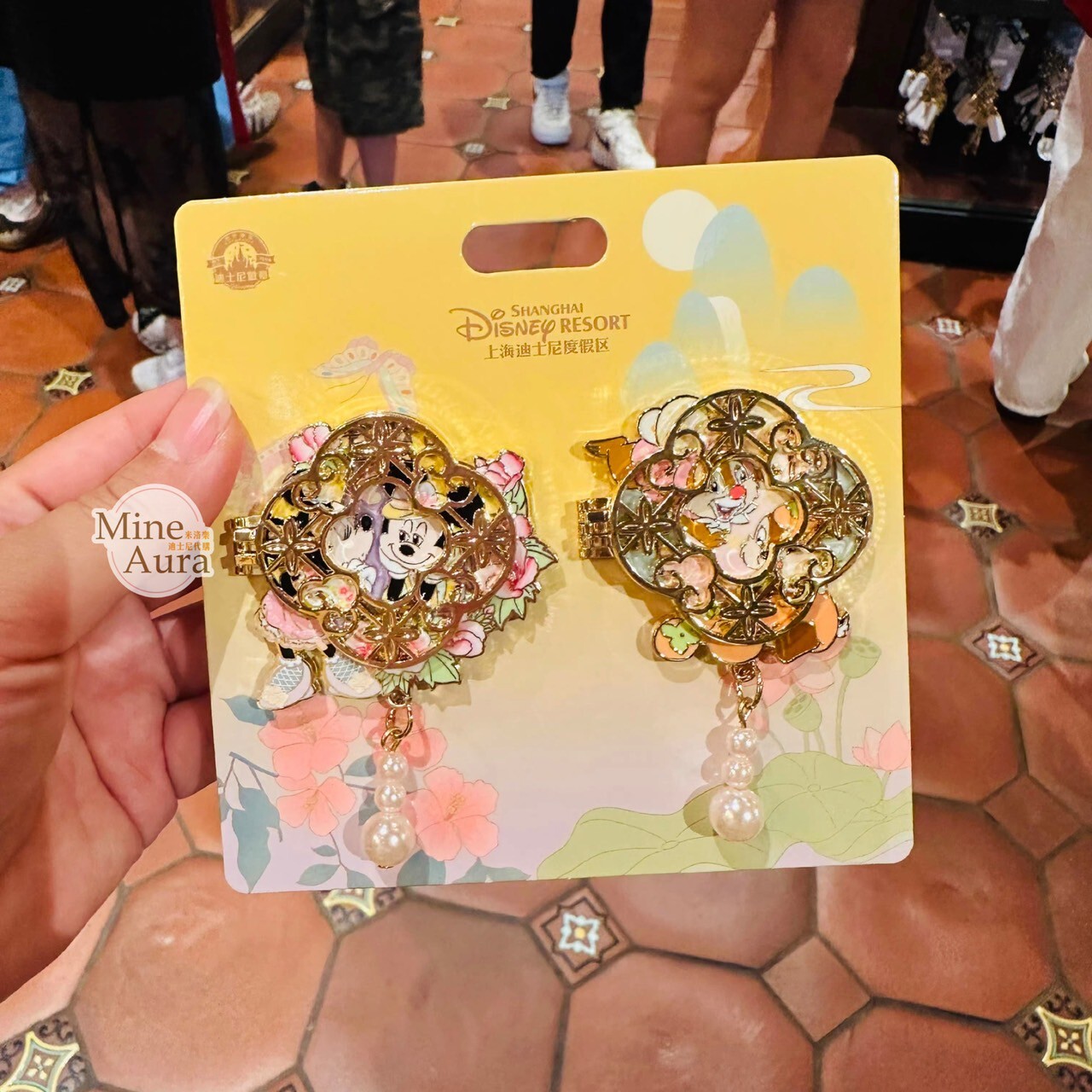 米奇和朋友們 遊園記系列 米奇 Mickey 奇奇蒂蒂 Chip 'n Dale 造型 徽章 PIN -上海迪士尼樂園