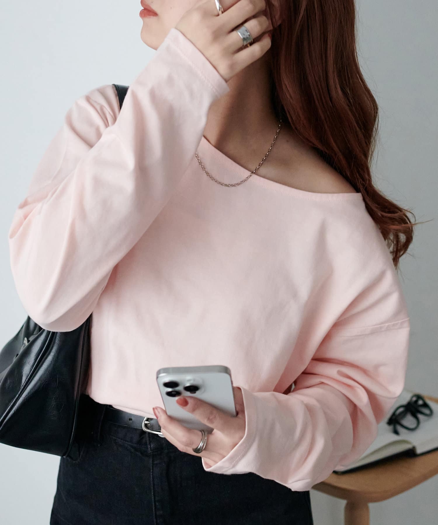 DISCOAT(ディスコート)  【季節の変わり目にも◎/新色追加】2WAYワンショルプルオーバー粉色（DCZ1051206A0011）