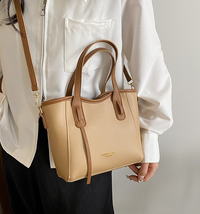 Colorblock Handle & Underarm Tote Bag