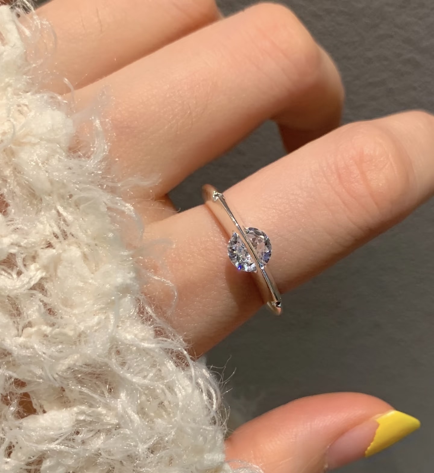 【現貨】G0830490  一卡莫桑鑽 925純銀戒指