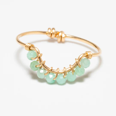 1YA0903-048 YAY PARIS Frida Ring Emerald #24SSC-100pafr147 (A-EU-E)