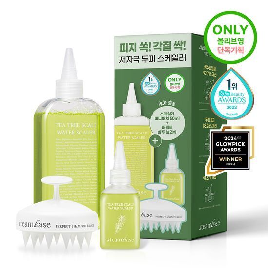 《olive young 連線》STEAMBASE Tea Tree Scalp Water Scaler 250mL (+50ml+brush)