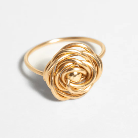1YA0903-065 YAY PARIS Medium Rosa Ring - Gold Laminated Gold #100emrsmyJ00 (A-EU-E)
