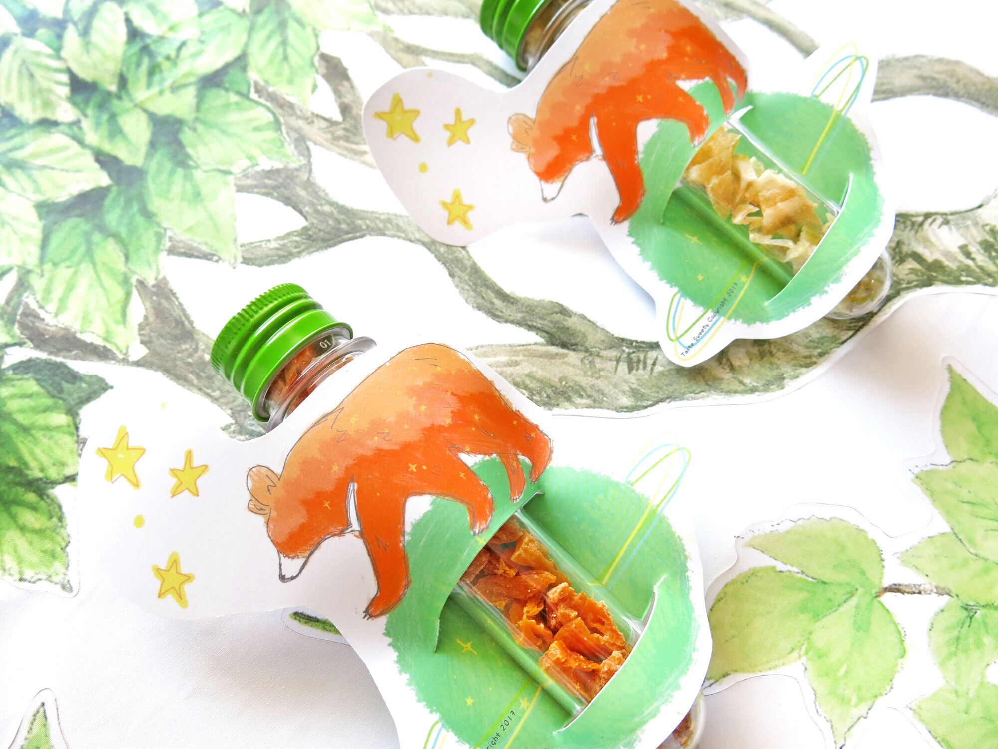 星球橘熊造型試管小巧水果乾