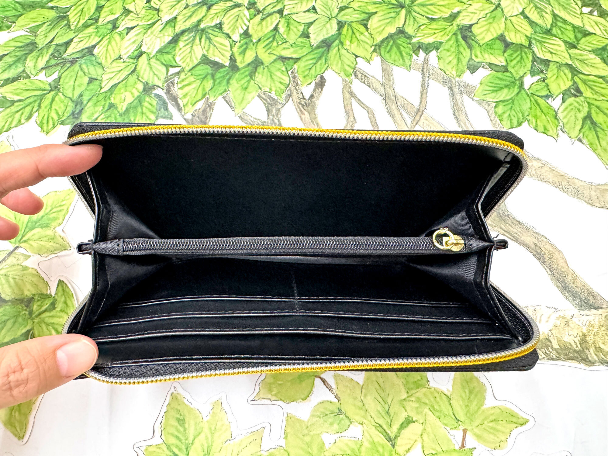 話語麻雀條紋長夾