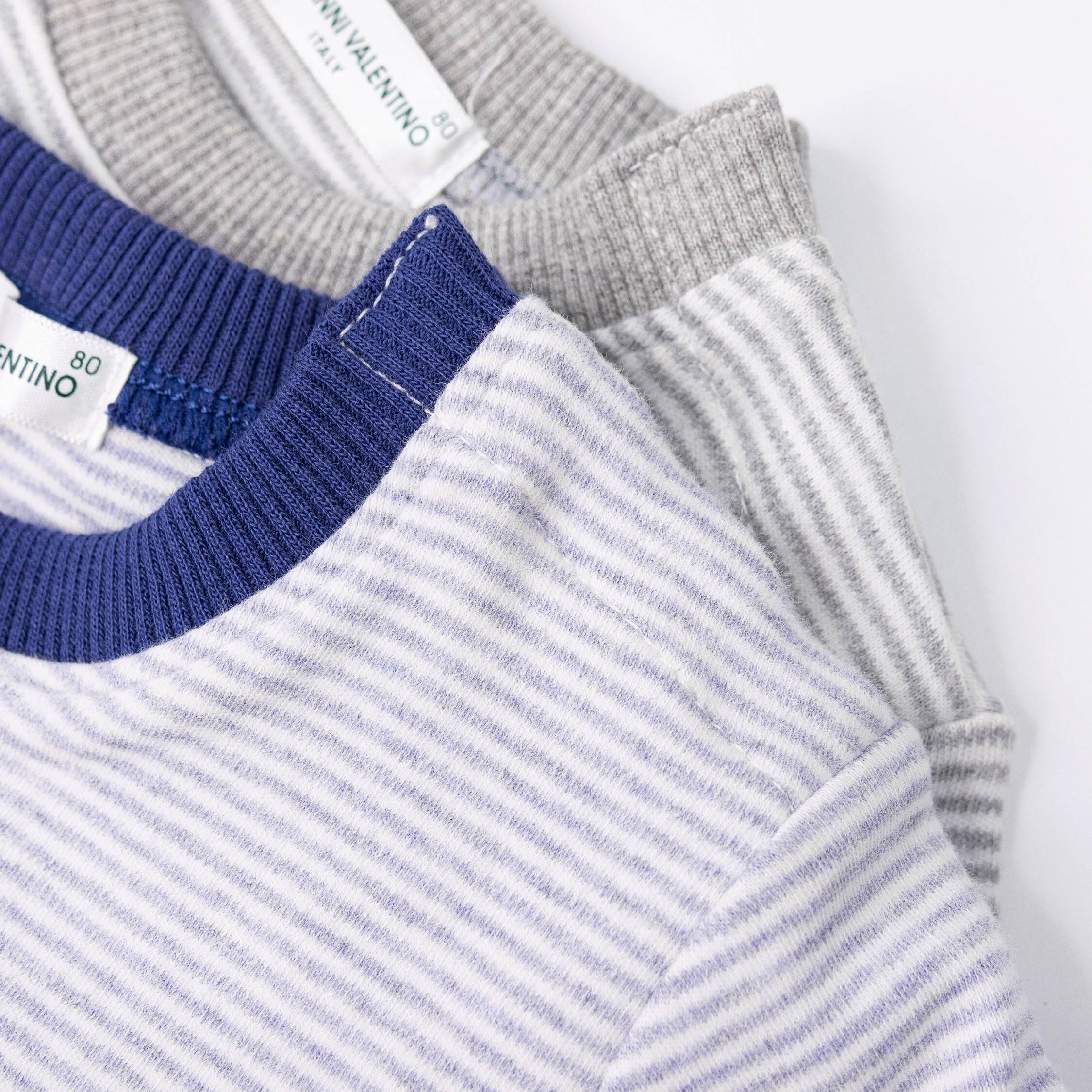 范侖鐵諾【32545】呆呆小熊細條圓領上衣＊二色