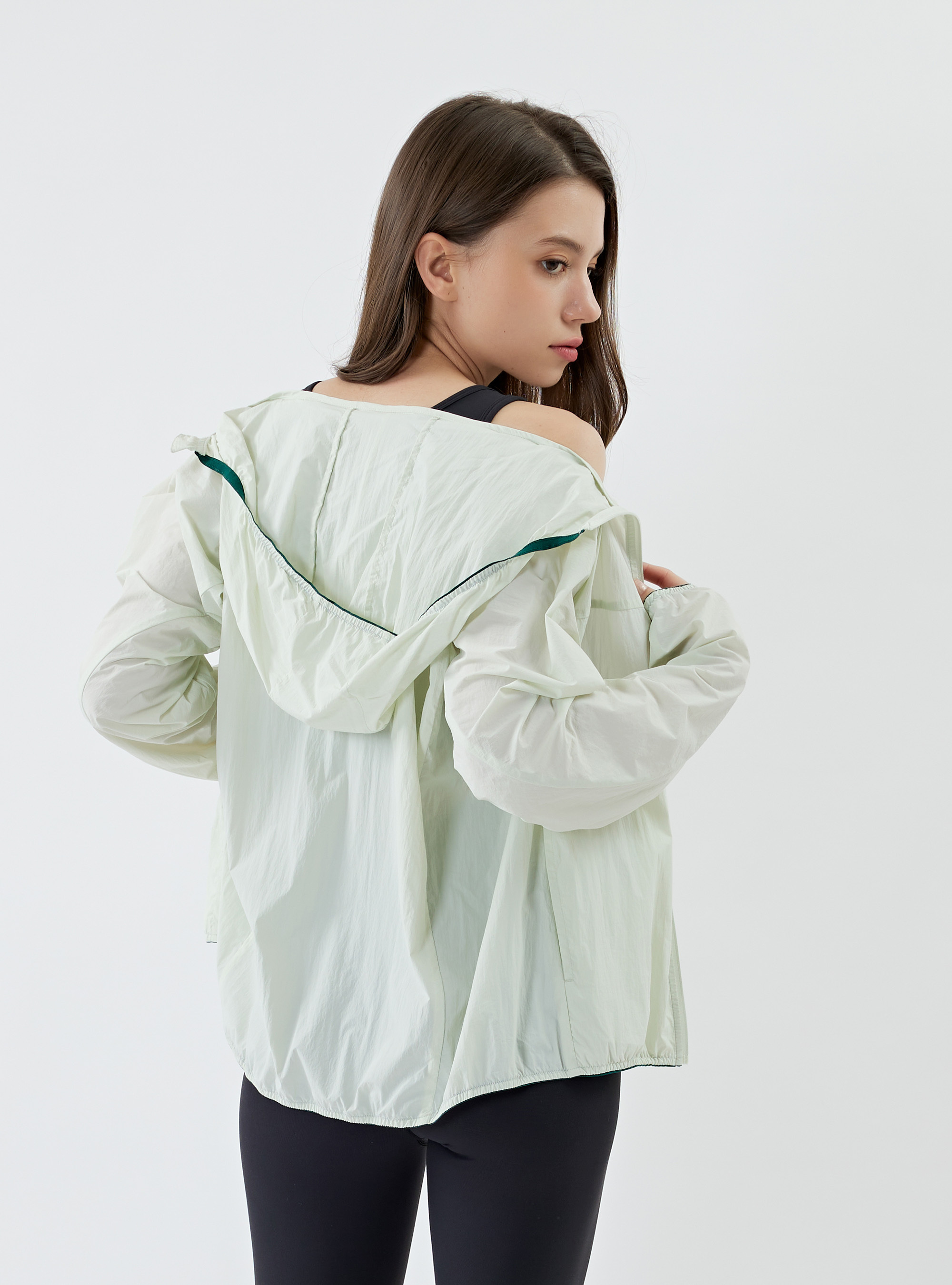 女款 極輕量抗UV連帽風衣外套