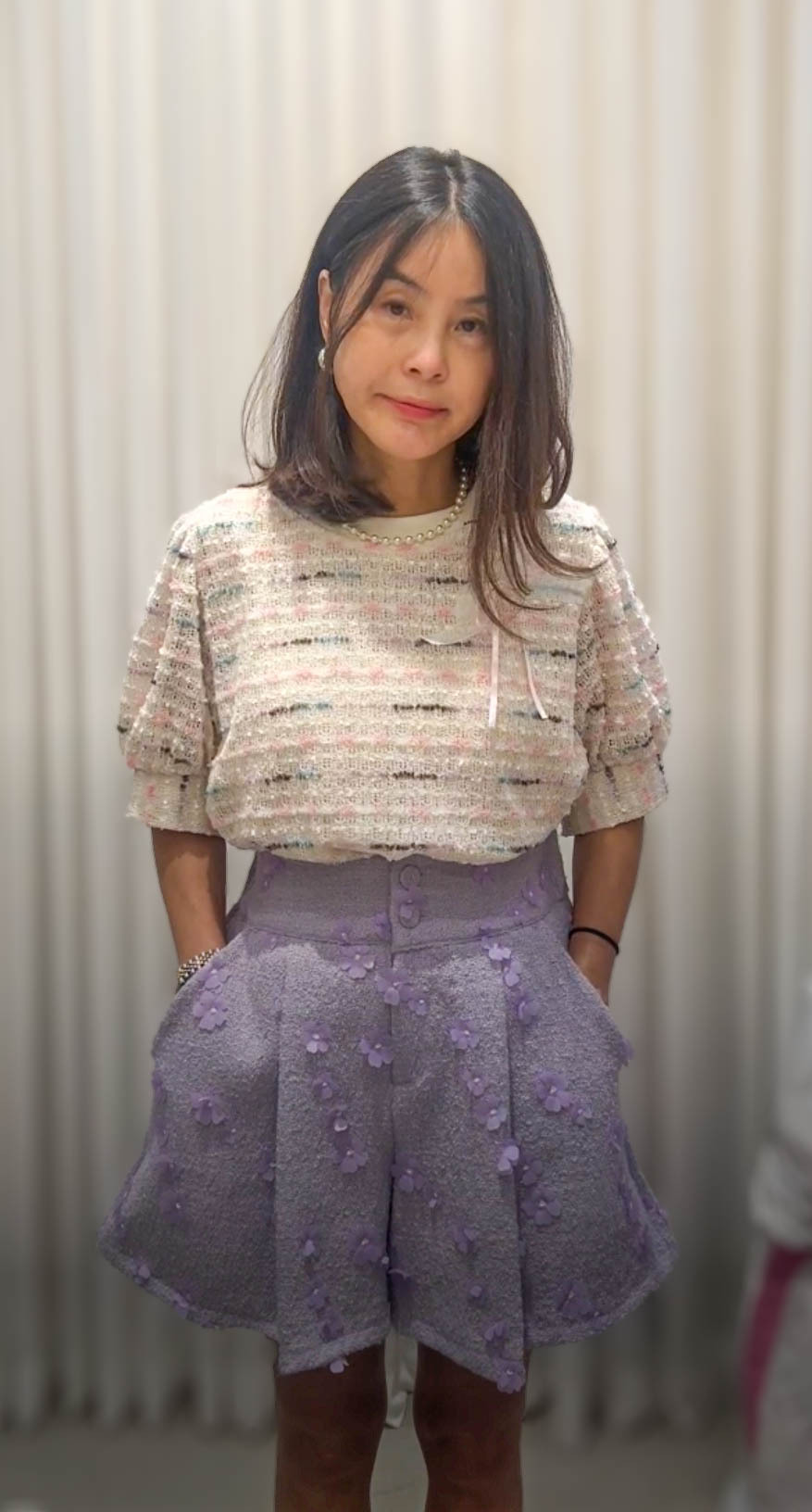 🥰PM_K6306  ▶️彩色條紋 蝴蝶結上衣 👉B:cm L:cm