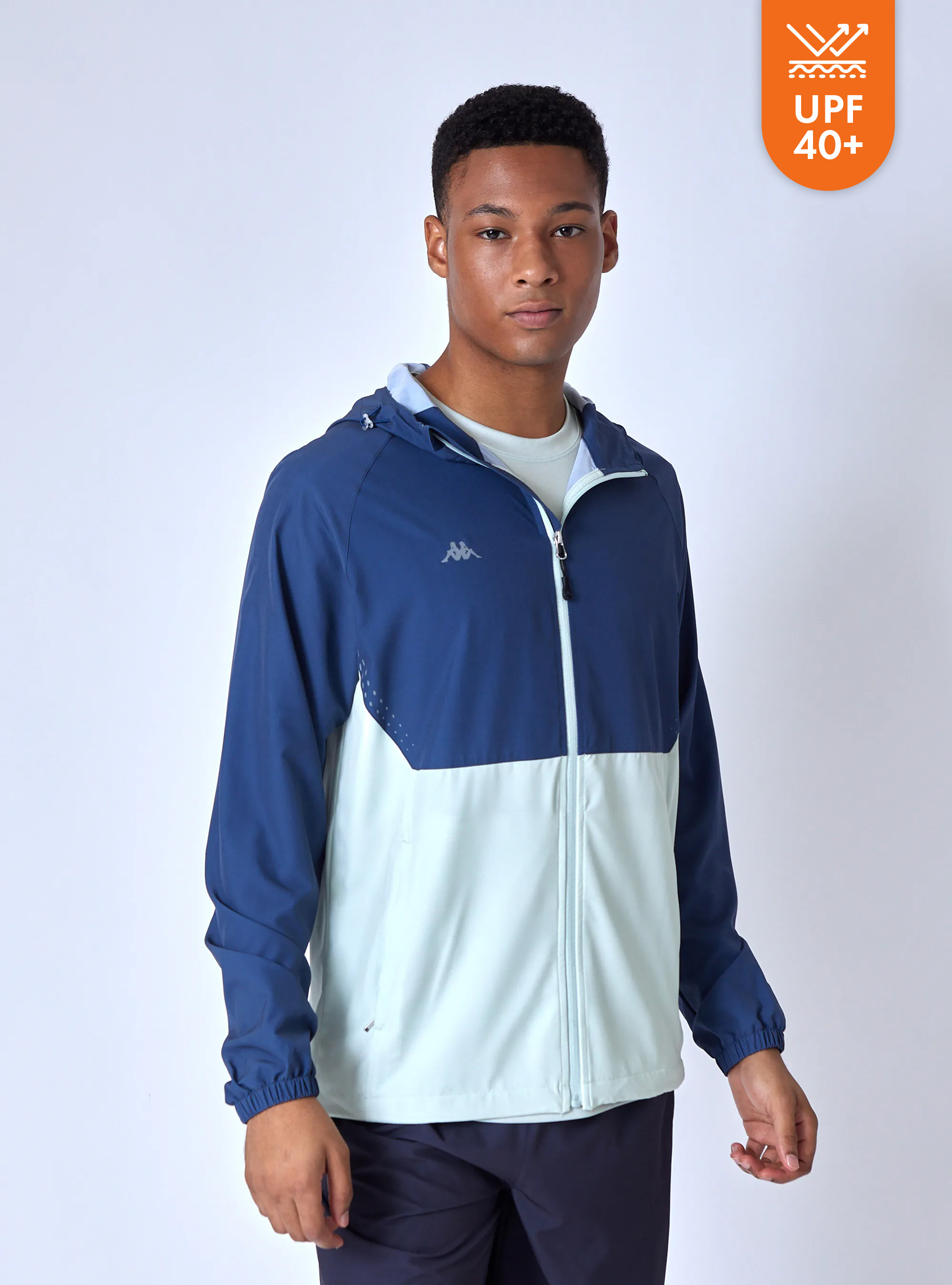 男女適穿 抗UV透氣拼接風衣外套