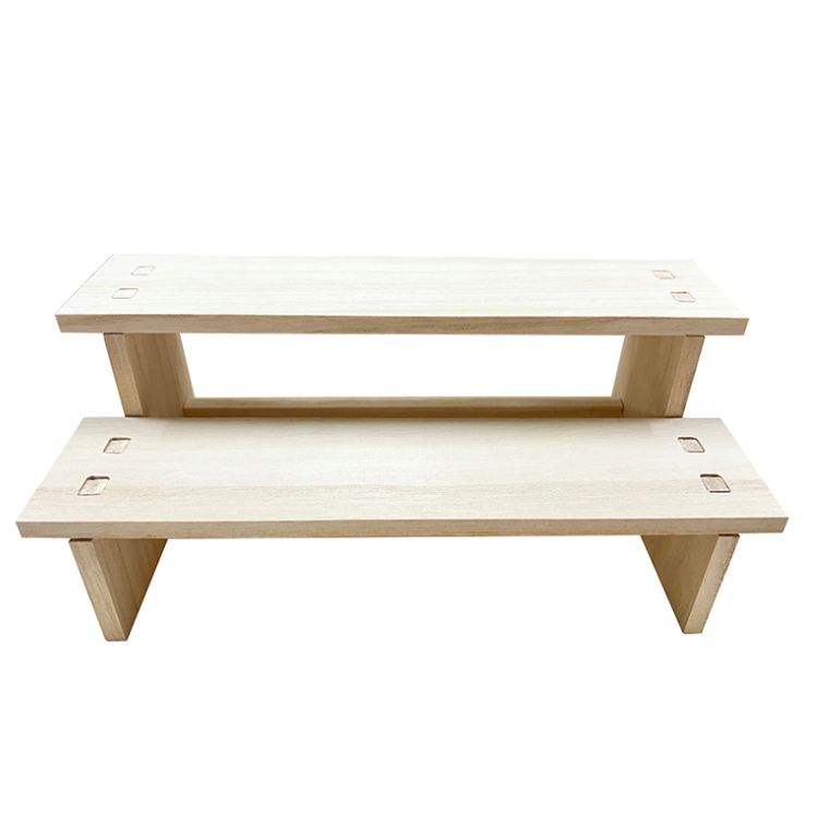 木製二層展示架/25×10.2×12cm