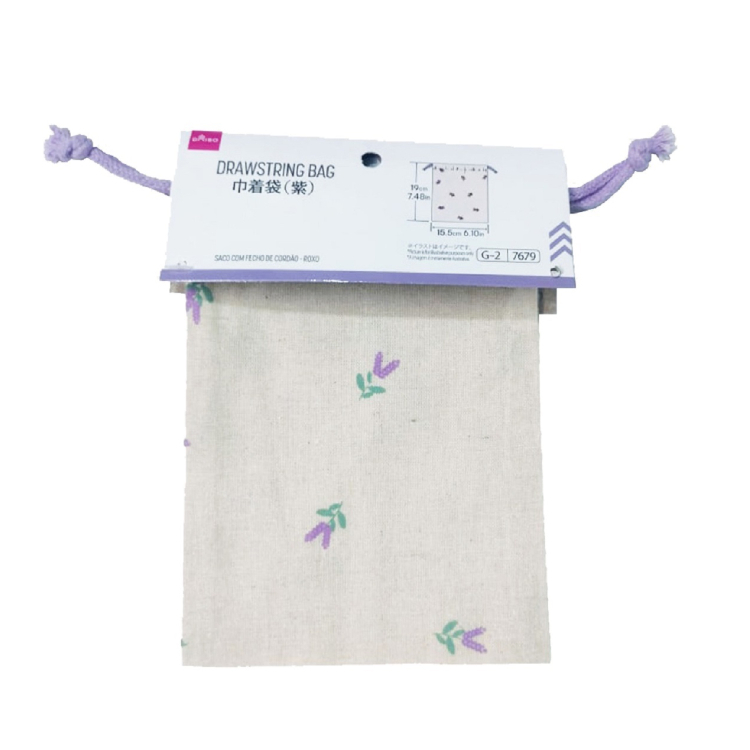 束口袋/紫 15.5×19×0.1cm