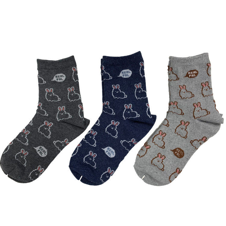 抗菌防臭女用襪/兔子 23~25cm