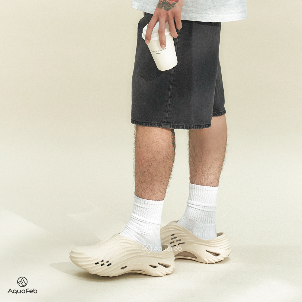 Crocs Echo Wave 男鞋 女鞋 杏仁色 波波旋風克駱格 波紋 中性 休閒 涼拖鞋 2105210LL